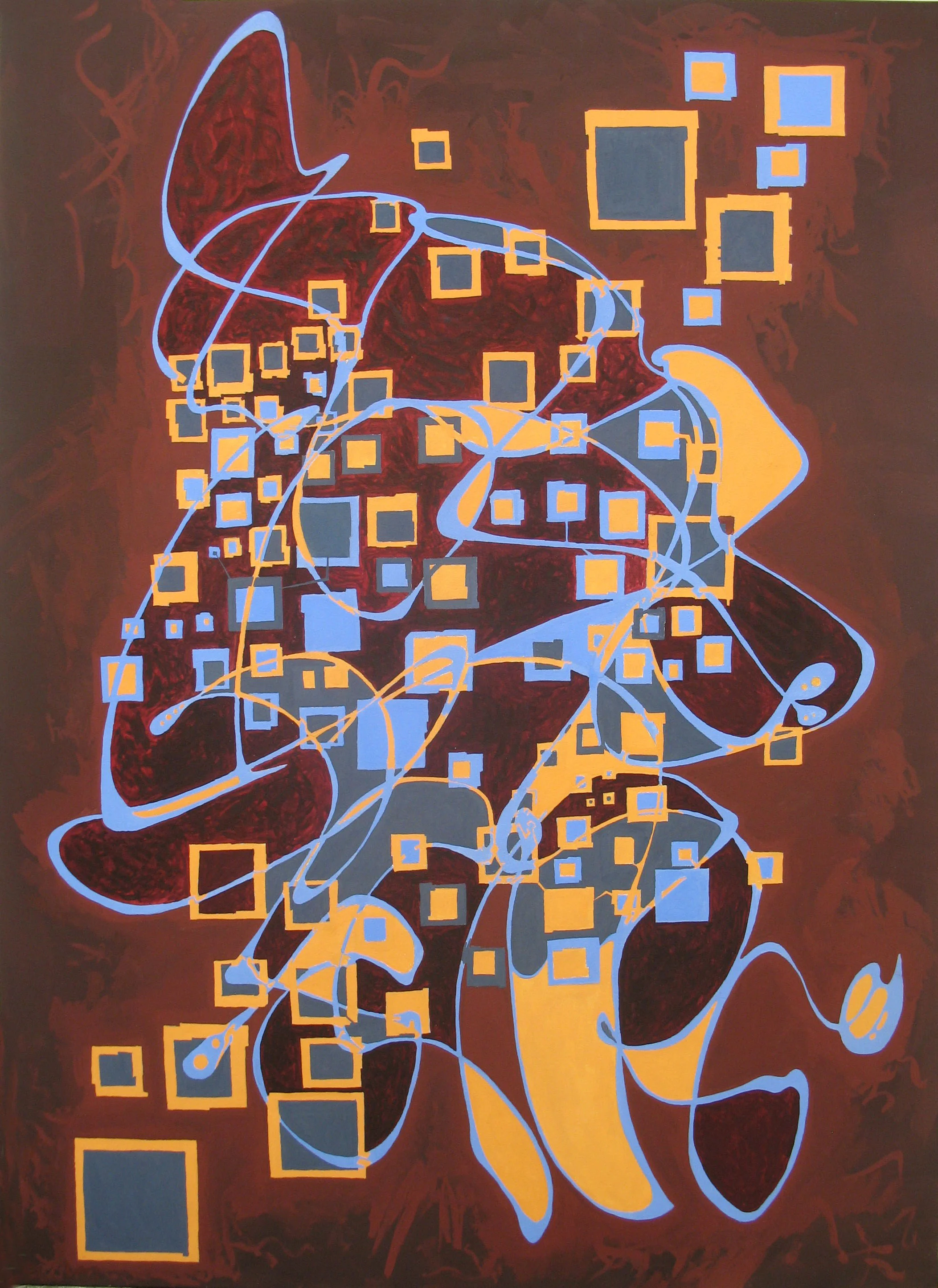 Pristine Collapse, gouache on clayboard,  22x30 inches 2007.JPG