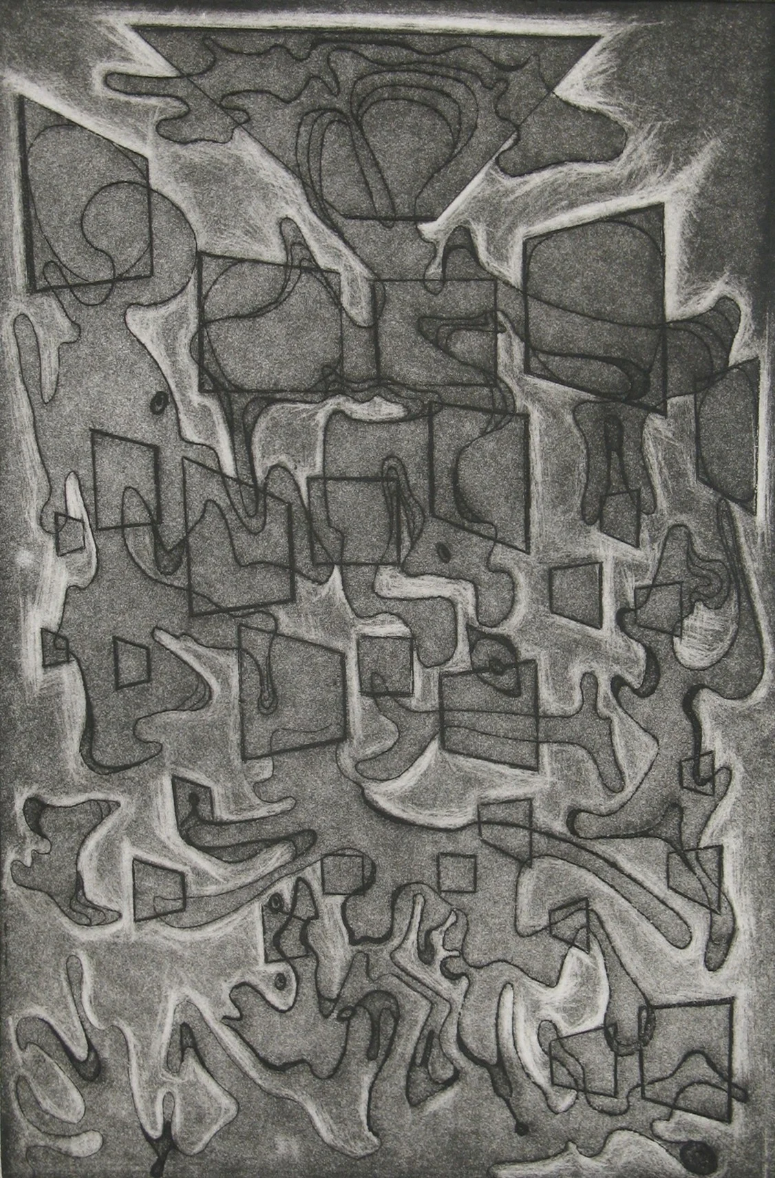 Evolution of gravity, 6x9 inches, intaglio aquatint 2007.jpg