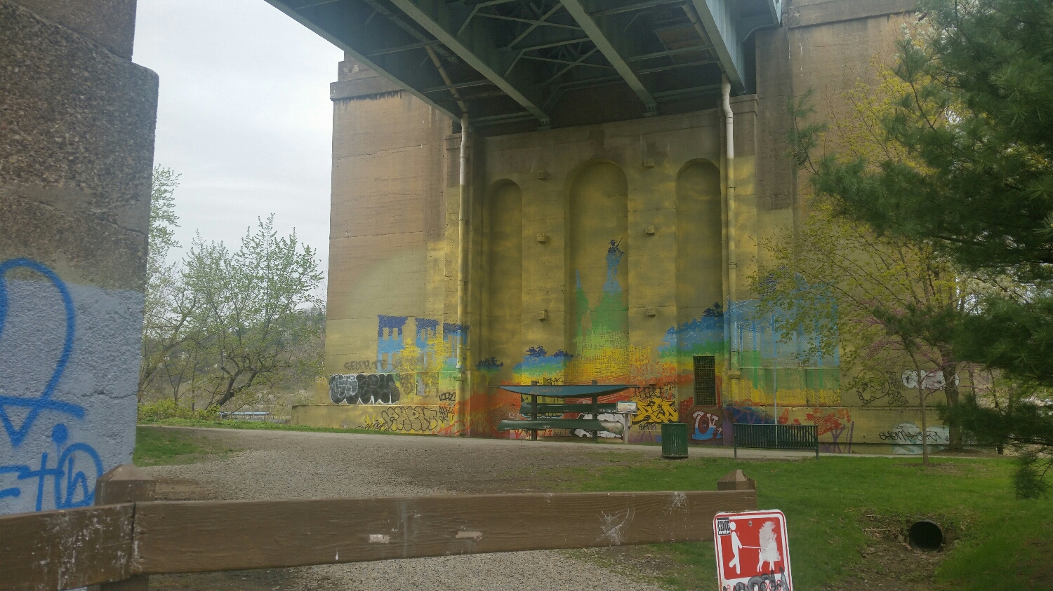 from 40th Street bridge, before art all night in Pittsburgh. 