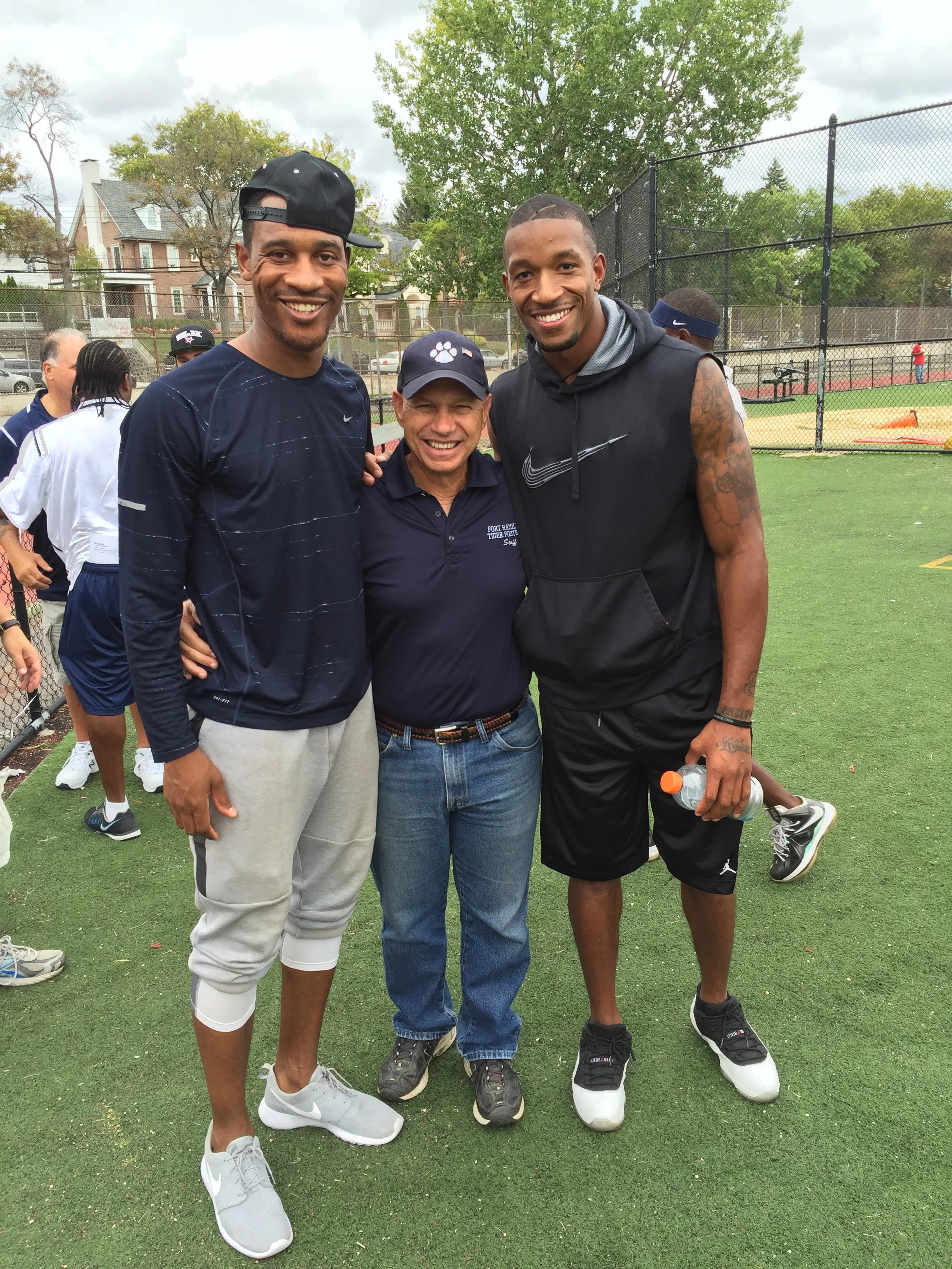 My HS COACH. Former HS TEAMMATE(Current Coach at Grand Street Campus Varsity Football).