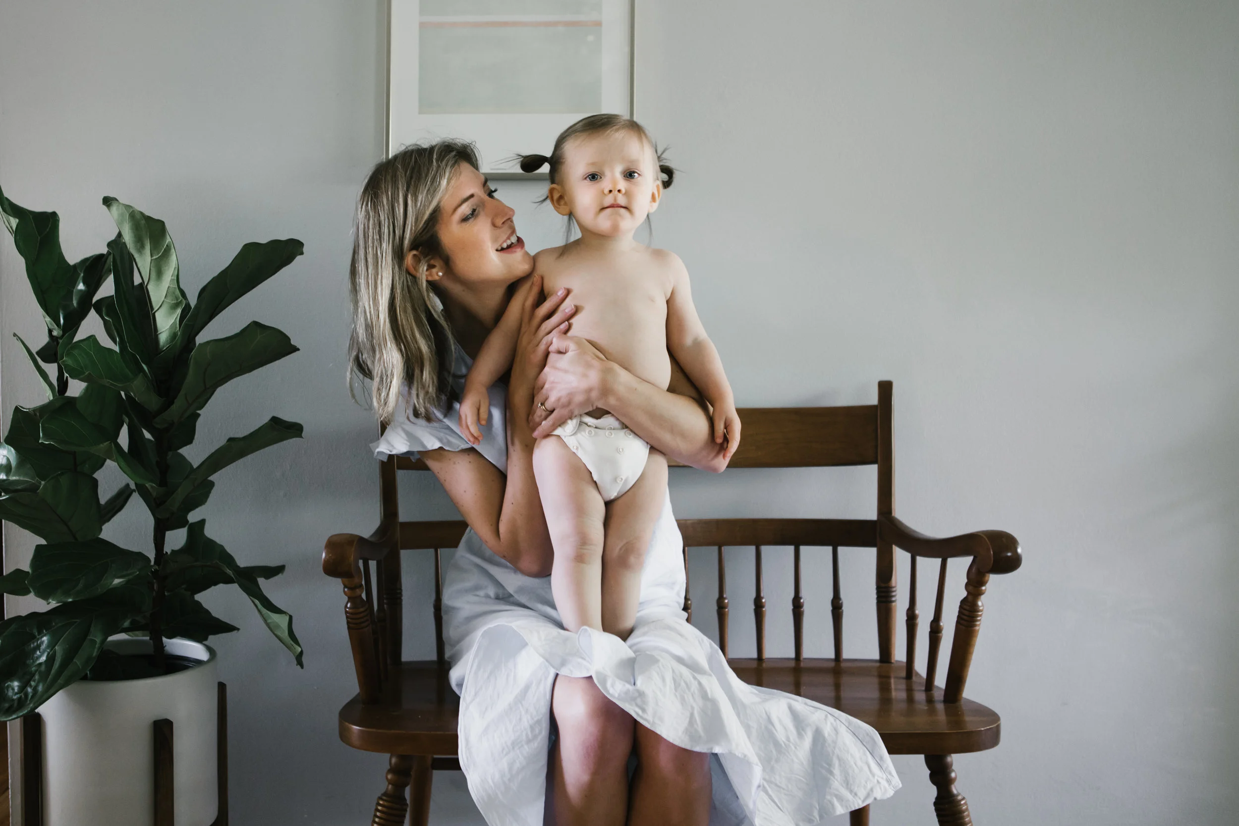 Portrait of mom and daughter
