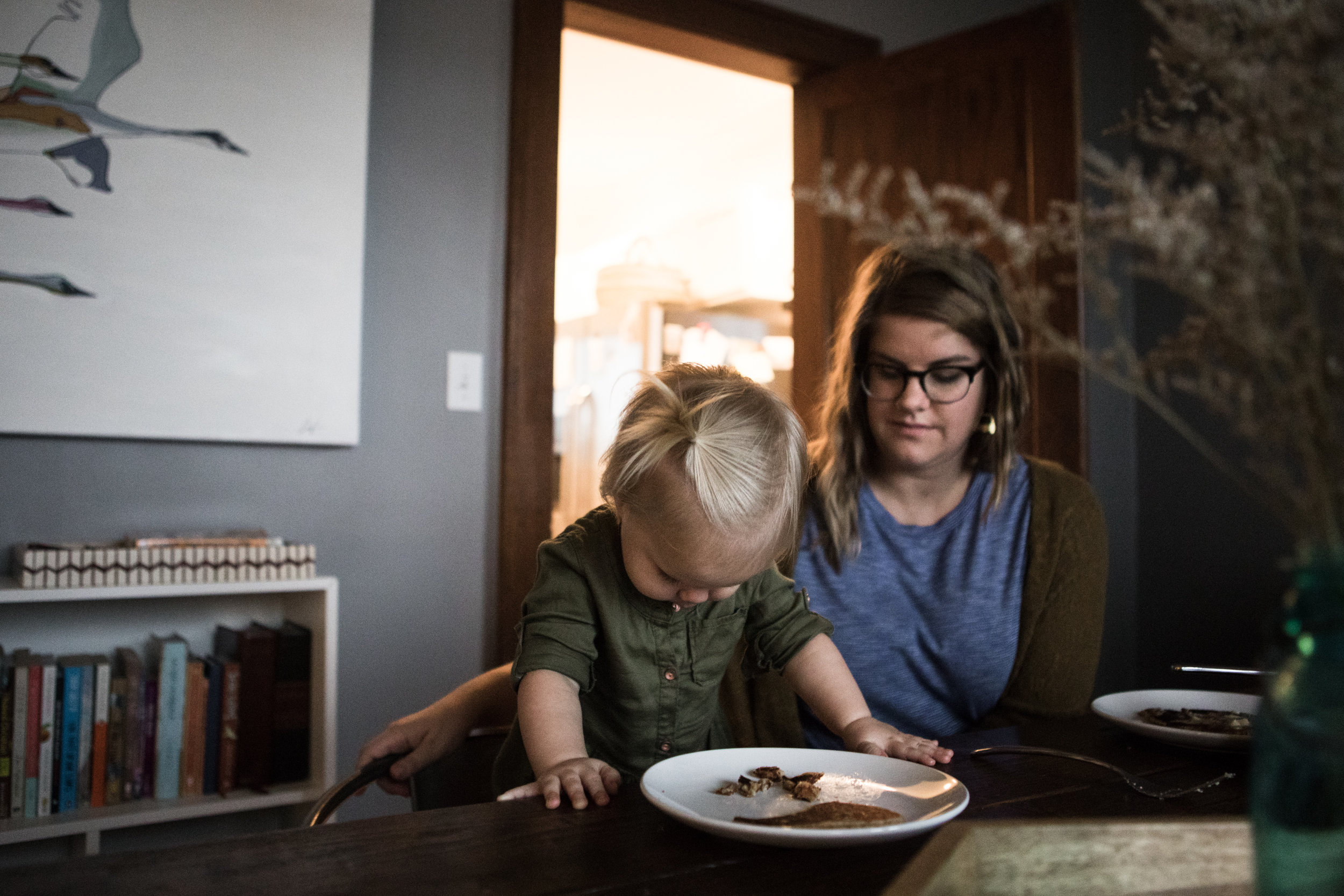 toddler at table