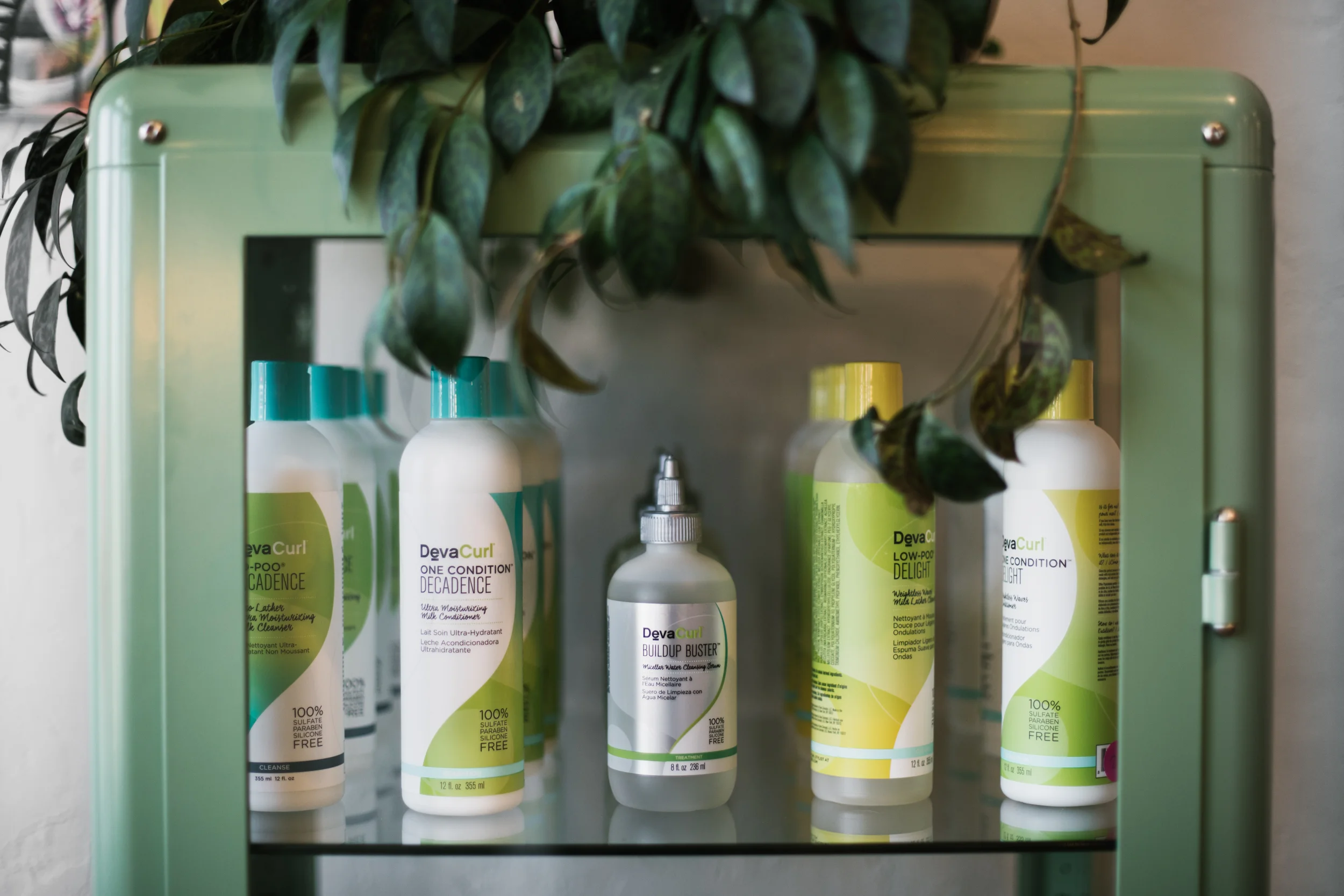 Salon product being displayed