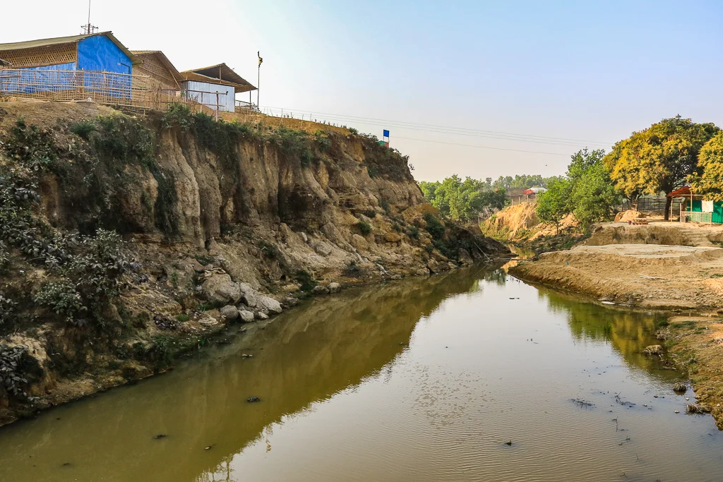 Stagnant water during the dry season--a taste of what is to come with the rains