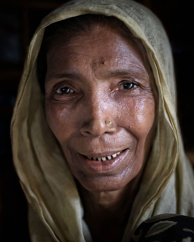 This woman is a refugee.  She was forcibly displaced from her home and is now living in the Nayapara refugee camp, just across the border from Myanmar.  Nayapara is one of the oldest refugee camps in Bangladesh and does not receive near the support a
