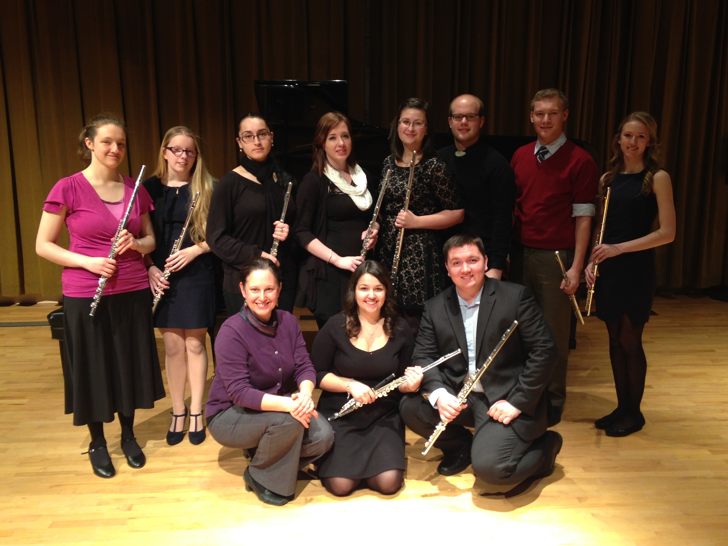 The very fine flutists of the flute studio at Memorial University, 2014 edition!