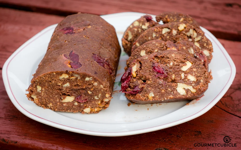 Chocolate and Biscuit Dessert Salami