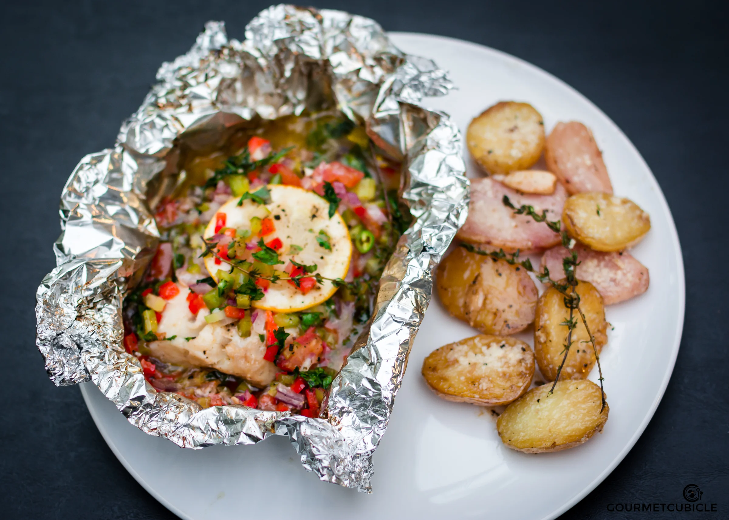 Baked Cod with Vegetable Matignon