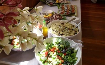 Wedding buffet at the Kauaeranga Hall