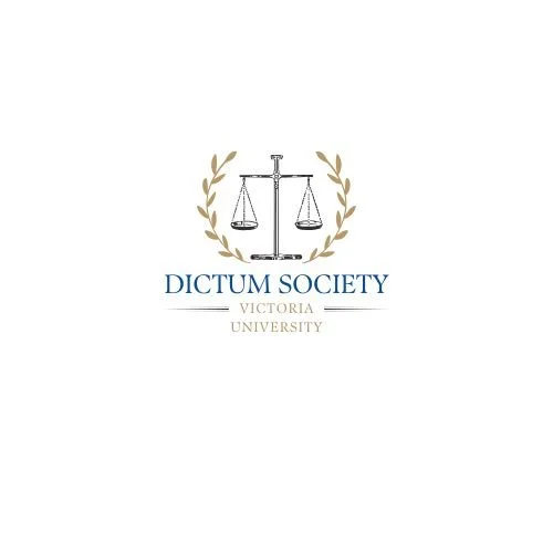 Official logo of the Dictum Society of Victoria University, Melbourne.