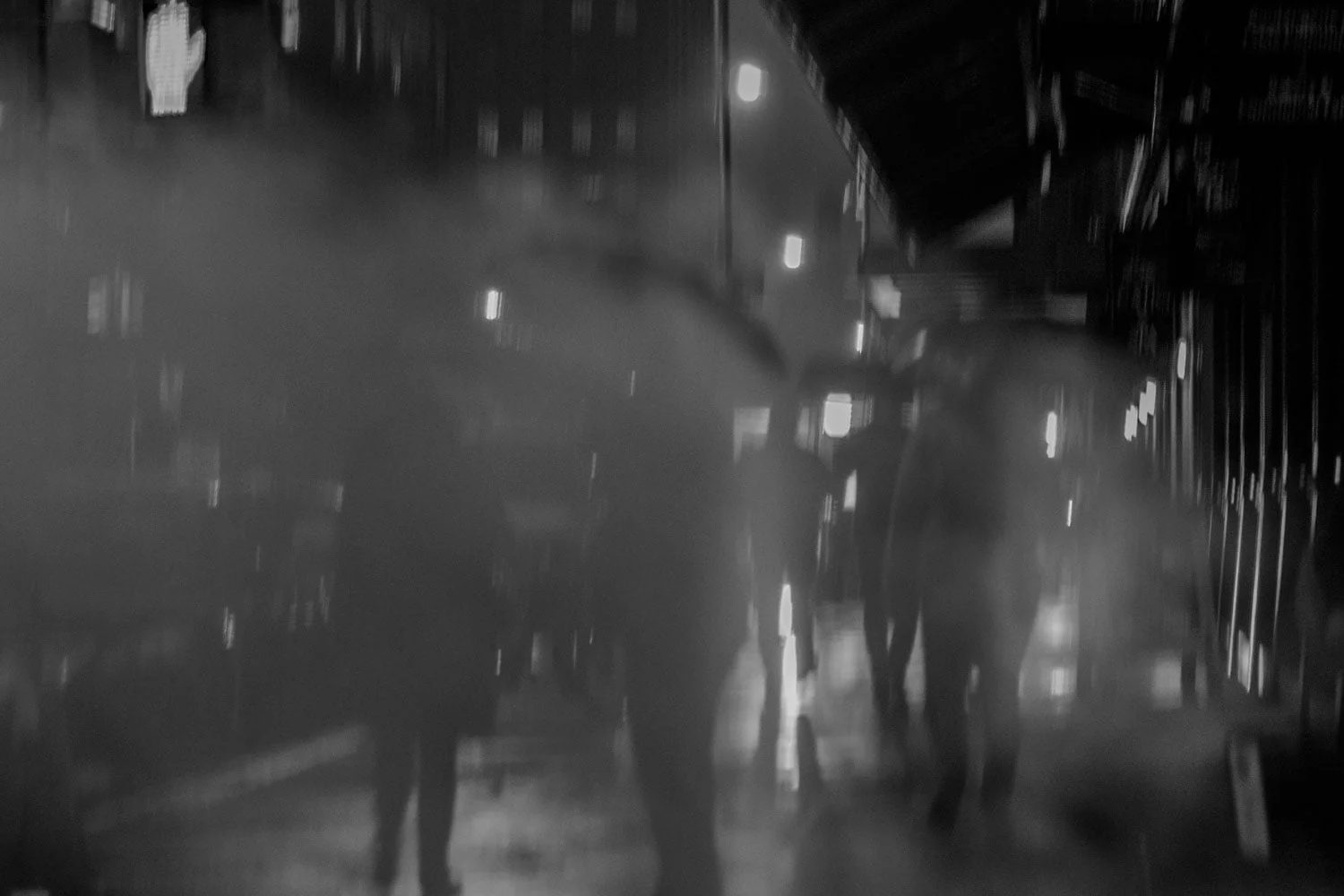I can feel you, through the rain and the crowds.