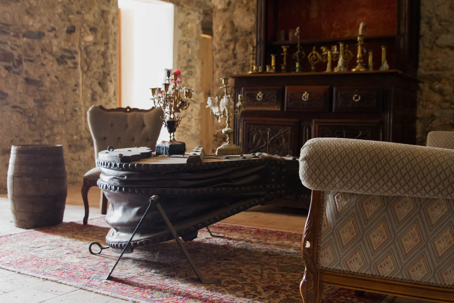 Tea and gossip filled the room with hot air