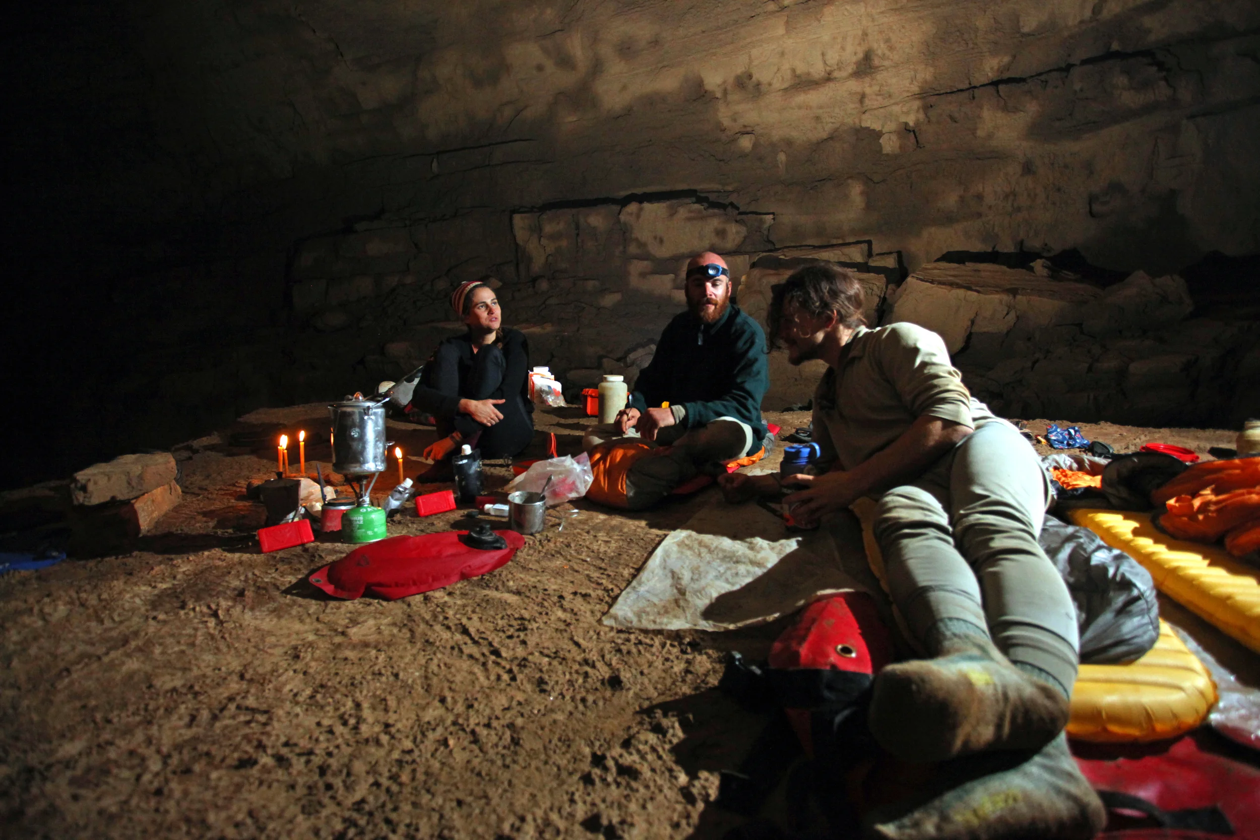 Relaxing at camp 2.