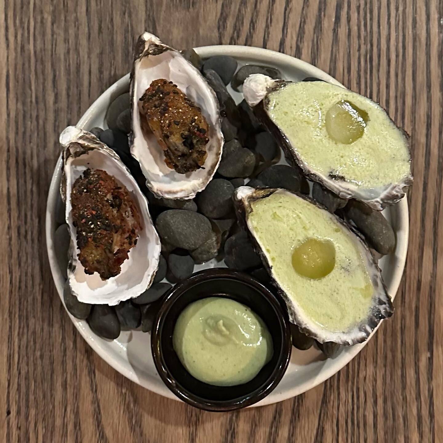 📍Wellington📍finally ate @shepherdrestaurant last weekend and it exceeded expectations!

We started with @tematukuoysters_ two ways: fried stem ginger black sesame coconut cream &amp; buttermilk cucumber with dill pickle.

And finished with feijoa c