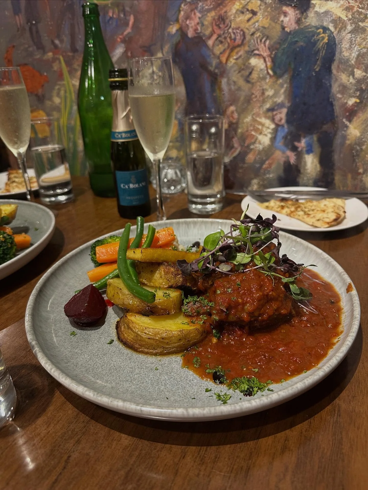 📌 Auckland 📌 Love your local&hellip; Ma chose Guanciale di manzo @dueamicimanly for her 80th birthday dinner. 

Beef 🥩 cheeks, slow cooked in red wine 🍷 vegetables and fresh herbs 🌿 served with polenta, roasted potatoes 🥔 &amp; vegetables 🥕🥦 