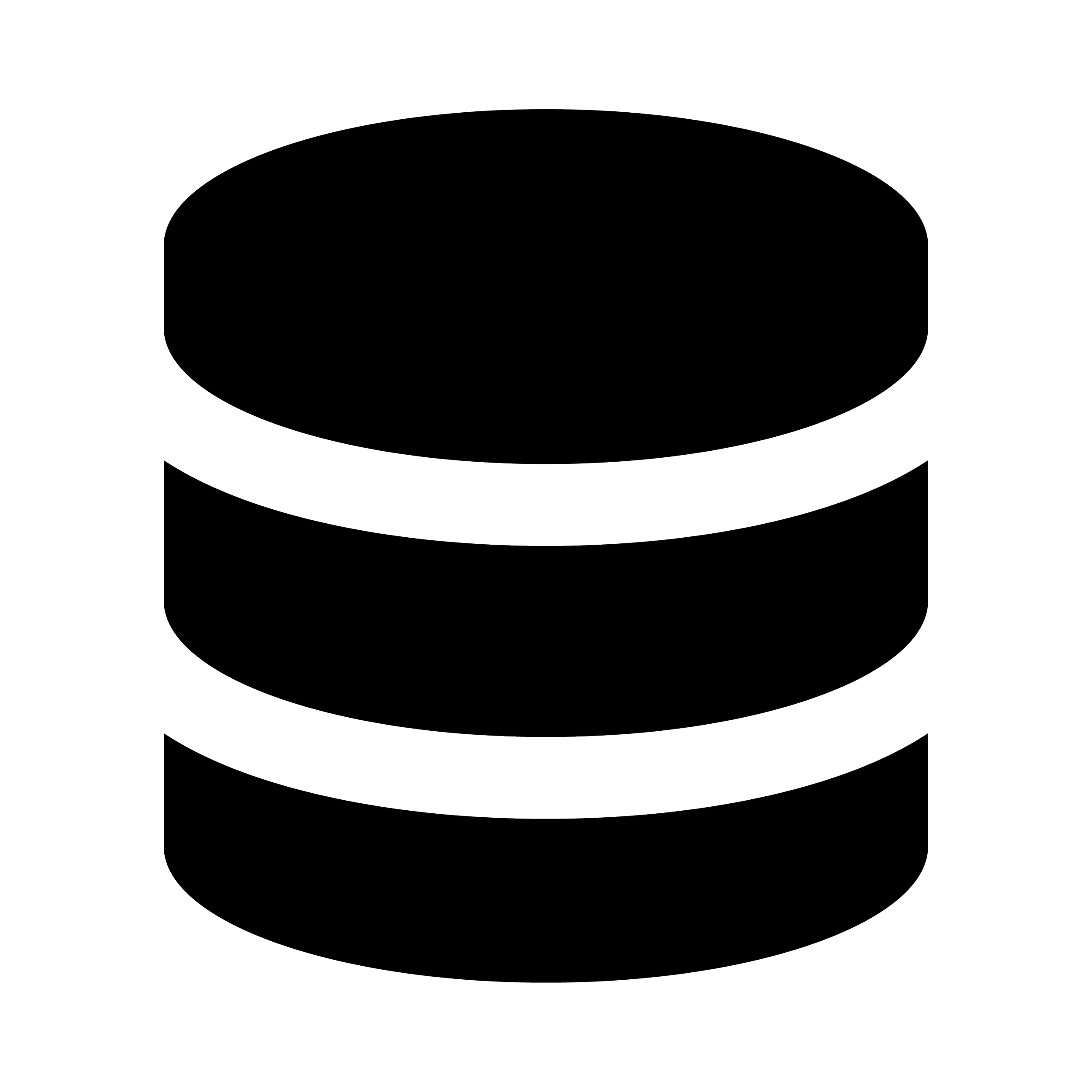 Black and white software stack icon