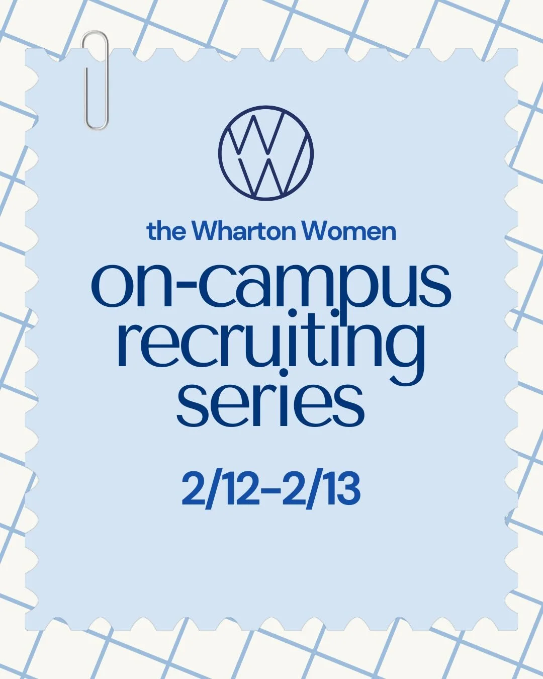 WW&rsquo;s annual Spring On-Campus Recruiting series will be held THIS Thursday and Friday!👀

It is completely virtual and is a great opportunity to learn about different careers, engage with our sponsor firms, and help you put your best foot forwar