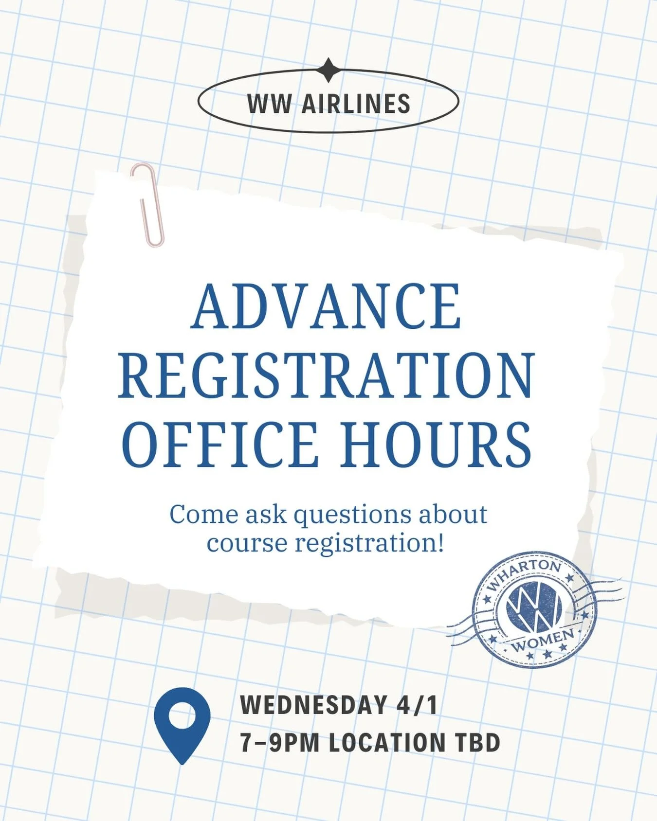 Come get your questions about course registration answered!! ✨

If you can&rsquo;t make it, ask them in the RSVP form (in bio), and we&rsquo;ll get back to you!! 💙