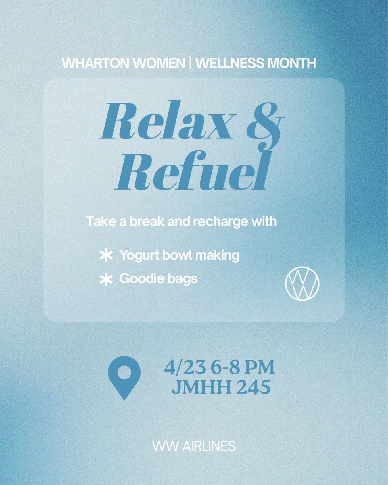 Take a break and recharge with! Join us for a calming, wellness-focused session with free goodie bags and yogurt bowls making 💙

RSVP in bio!!