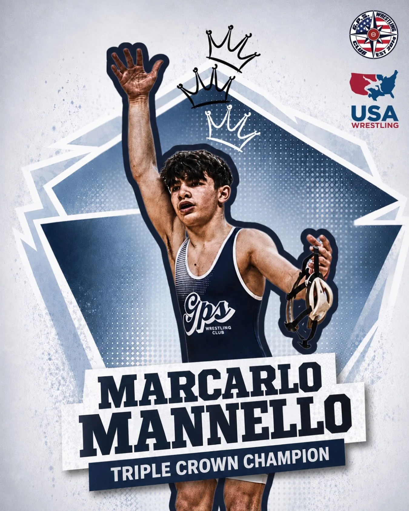 𝐓𝐫𝐢𝐩𝐥𝐞 𝐂𝐫𝐨𝐰𝐧 𝐒𝐞𝐜𝐮𝐫𝐞𝐝 👑👑👑

Shoutout to @marcmann_18 for winning Freestyle, Greco and Folkstyle Nationals to officially become a 2026 @usawrestling Triple Crown Winner! Marc is having a year 😤

#IntoTheStorm #GPSwrestling🧭