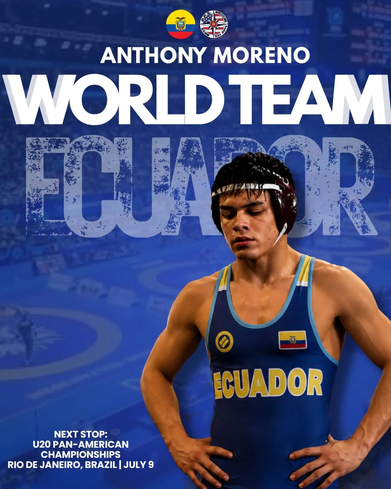 Congratulations to @amoreno.07 on winning the Ecuadorian National Championships and earning his spot on the @edu.wrestling U20 World Team 🇪🇨!

Next stop: Rio de Janeiro, Brazil, for the U20 Pan-American Championships ✈️🇧🇷

#GPSwrestling🧭 #IntoTh