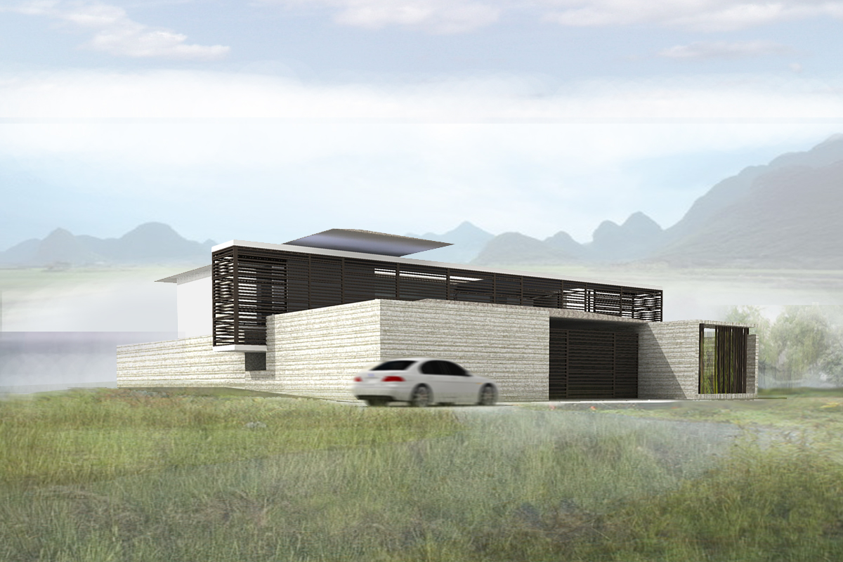 The aim was to create a modernist aesthetic that integrated with a modern Chinese landscape