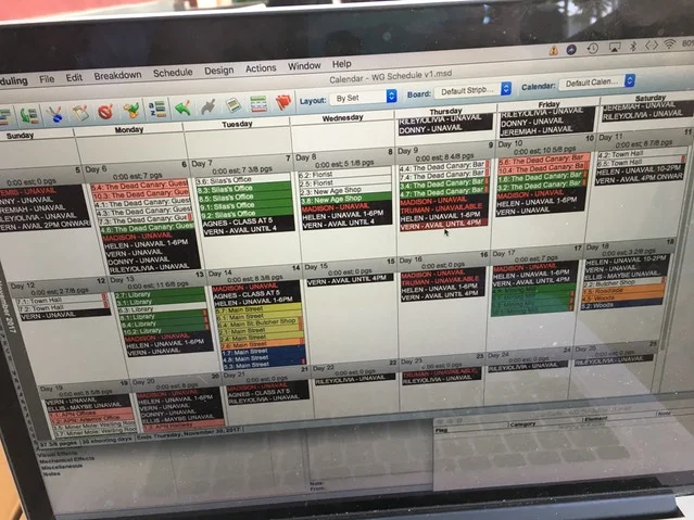 Potential Shooting Schedule from Friday 10/13