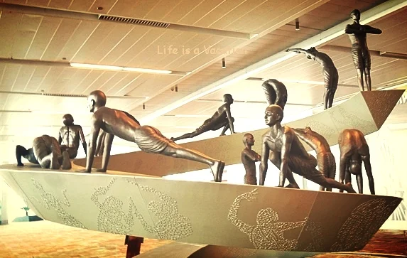 Surya Namaskar sculpture at Indira Gandhi International Airport