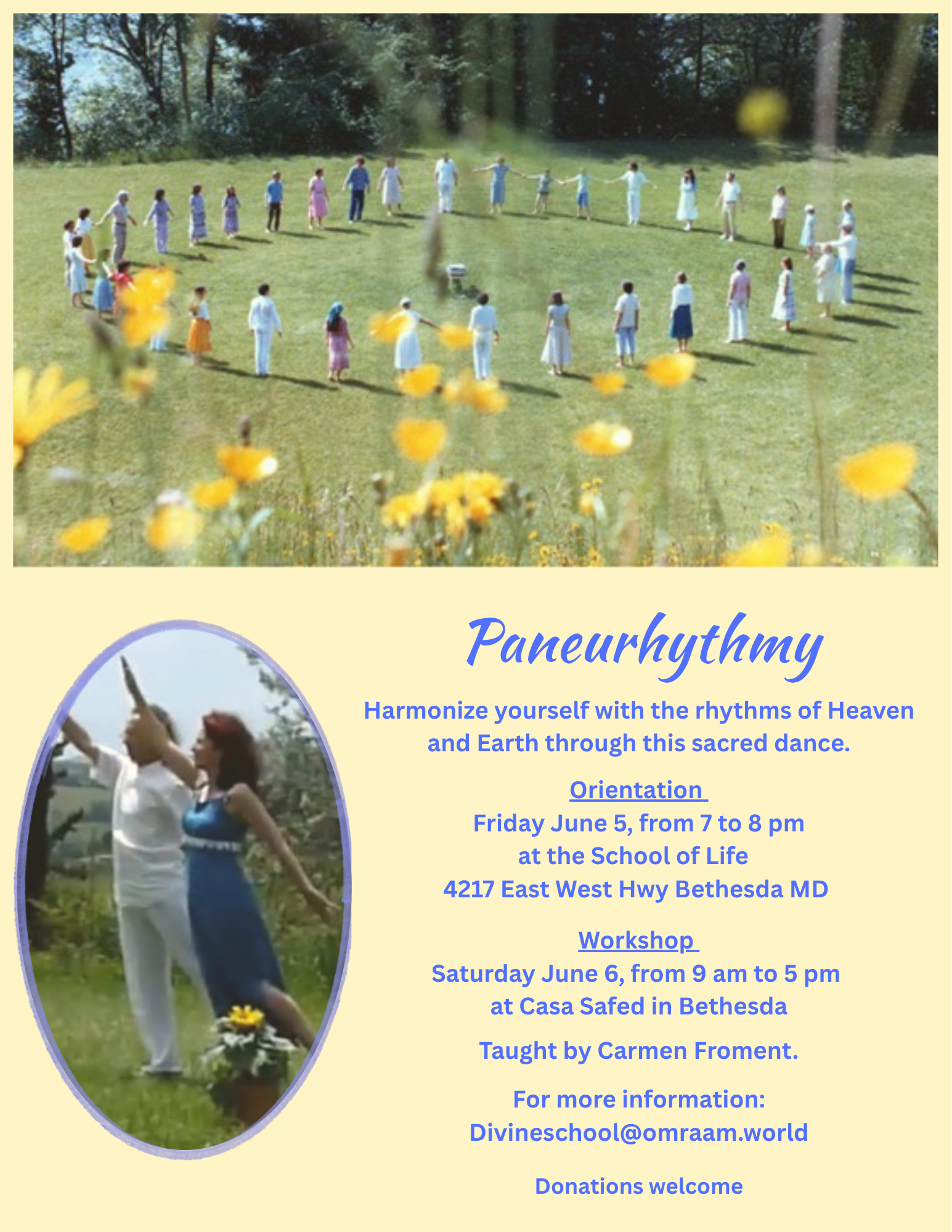 Paneurhythmy Sacred Dance Workshop