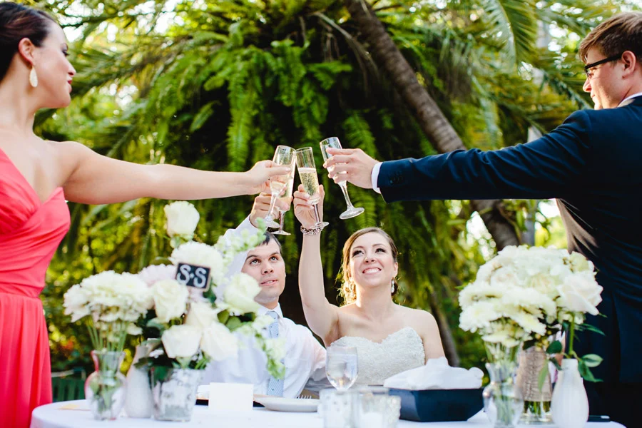 lovely and vintage inspired hemingway home key west florida destination wedding wedding toast