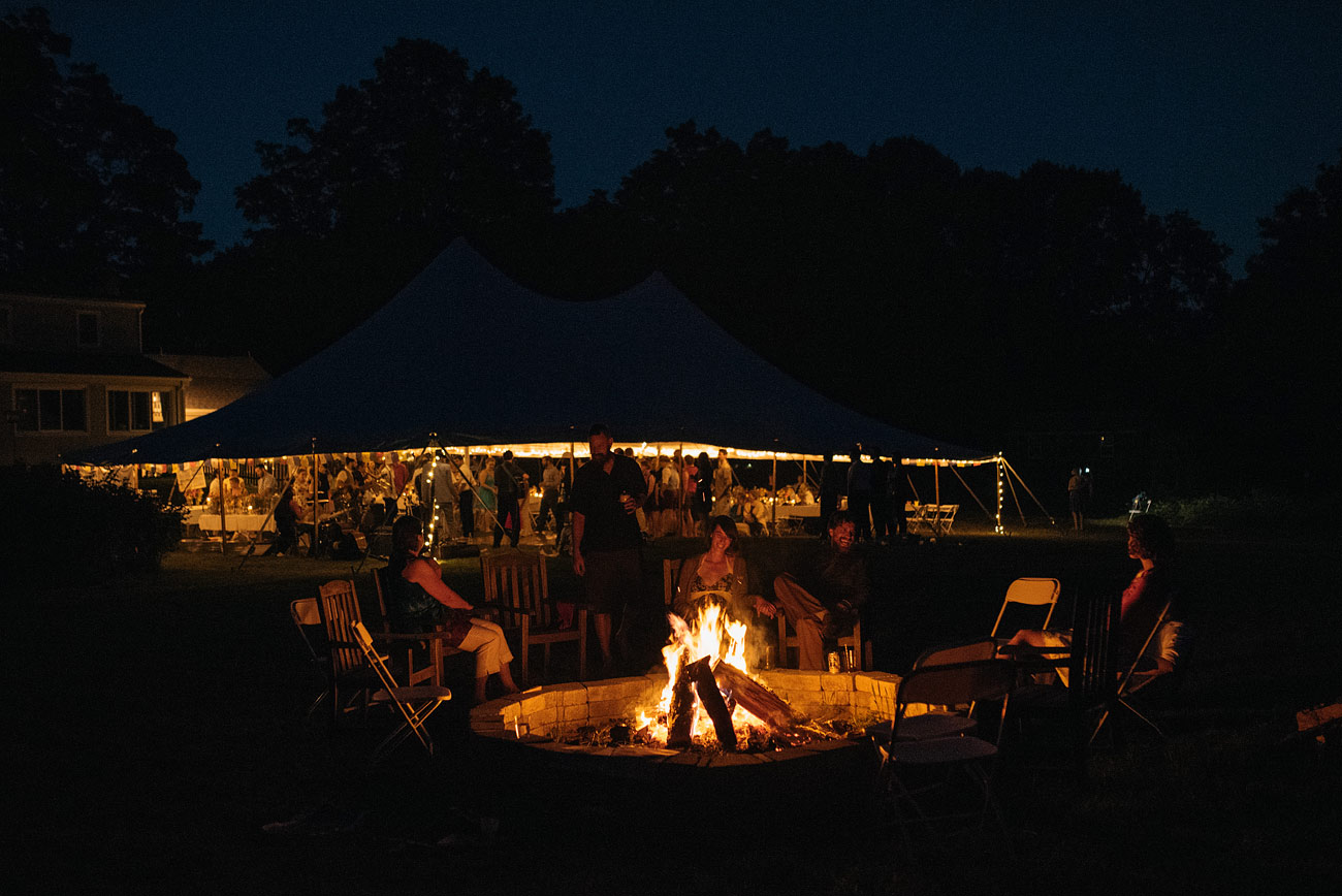 the best backyard weddings with fire pits in new england