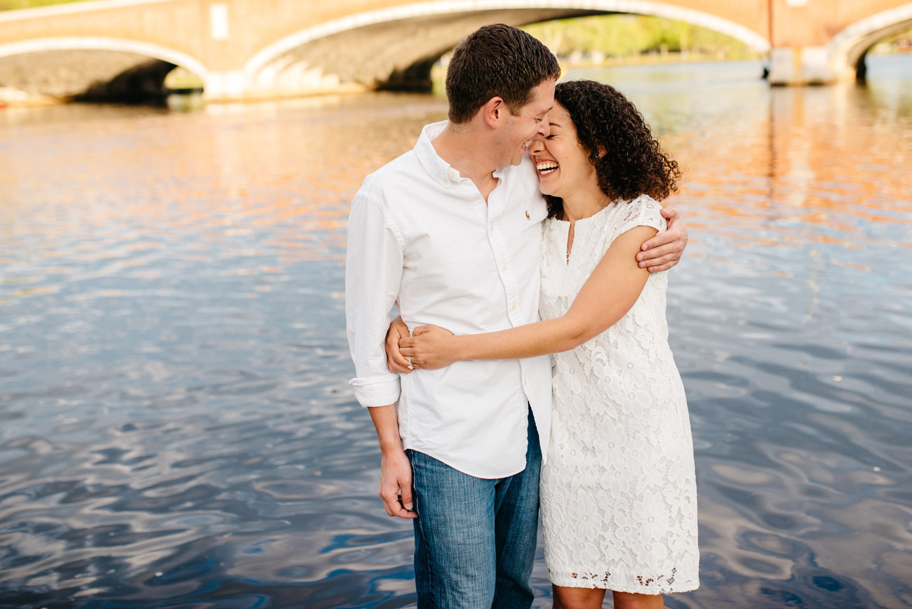 head of the charles regatta engagement session in cambridge