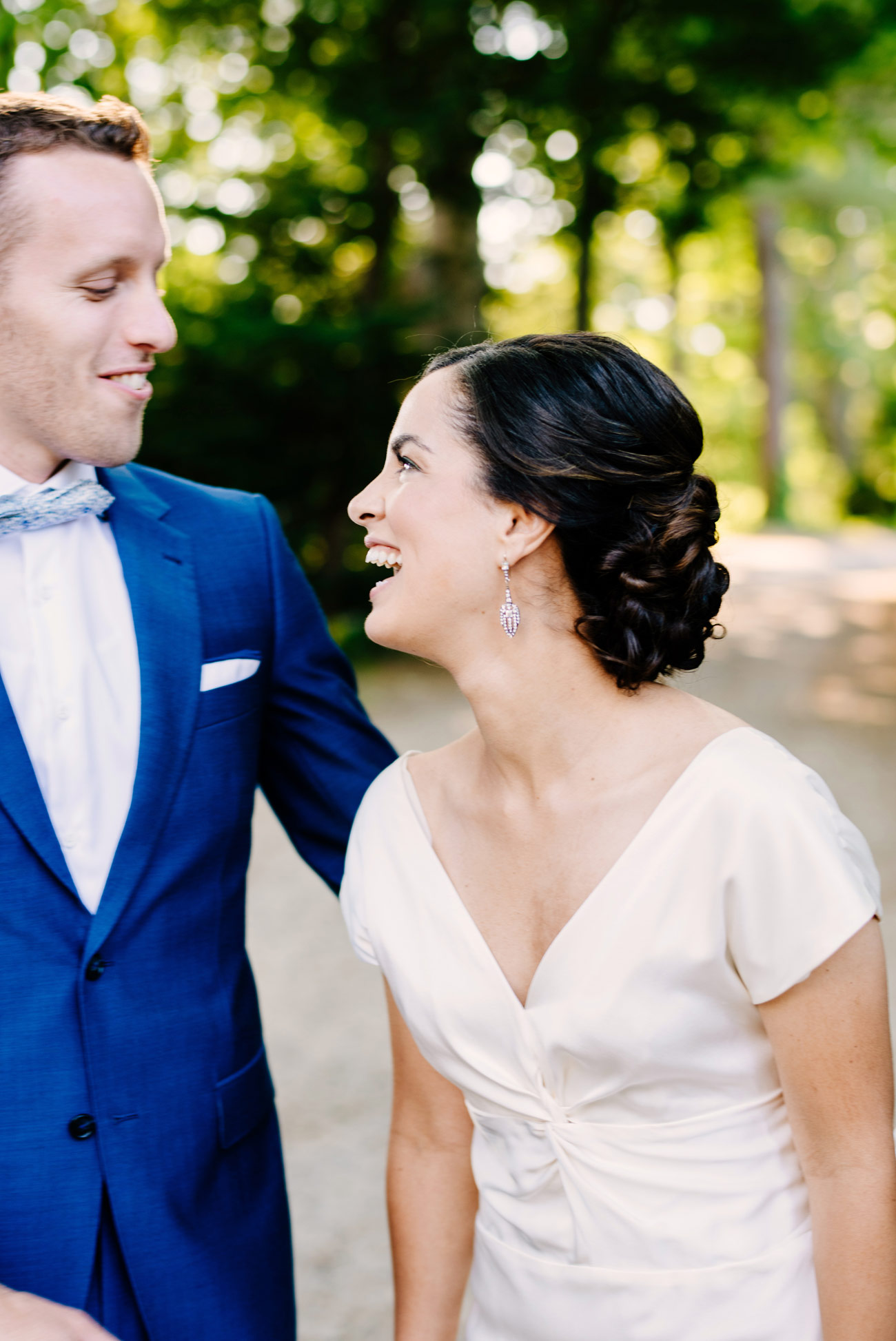 fun candid moment at a private estate wedding in new england