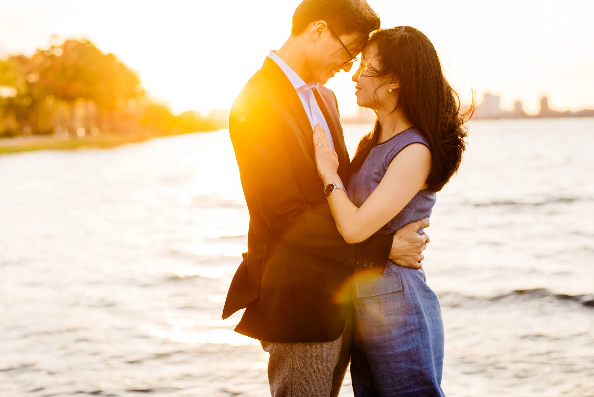 Creative boston engagement photography on the charles river esplanade