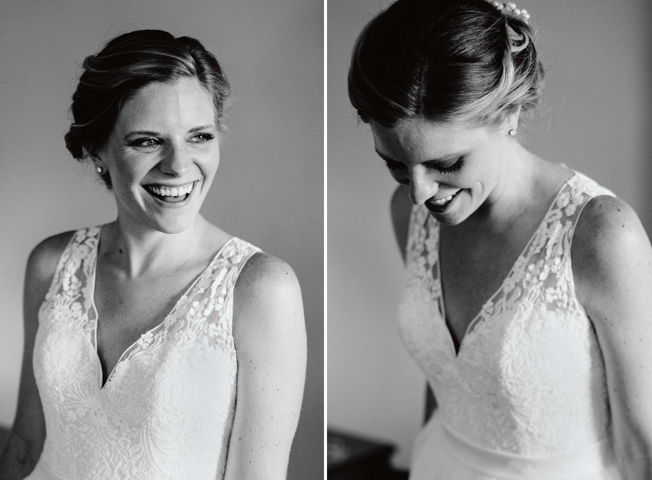 stunning black and white bridal portrait in new england