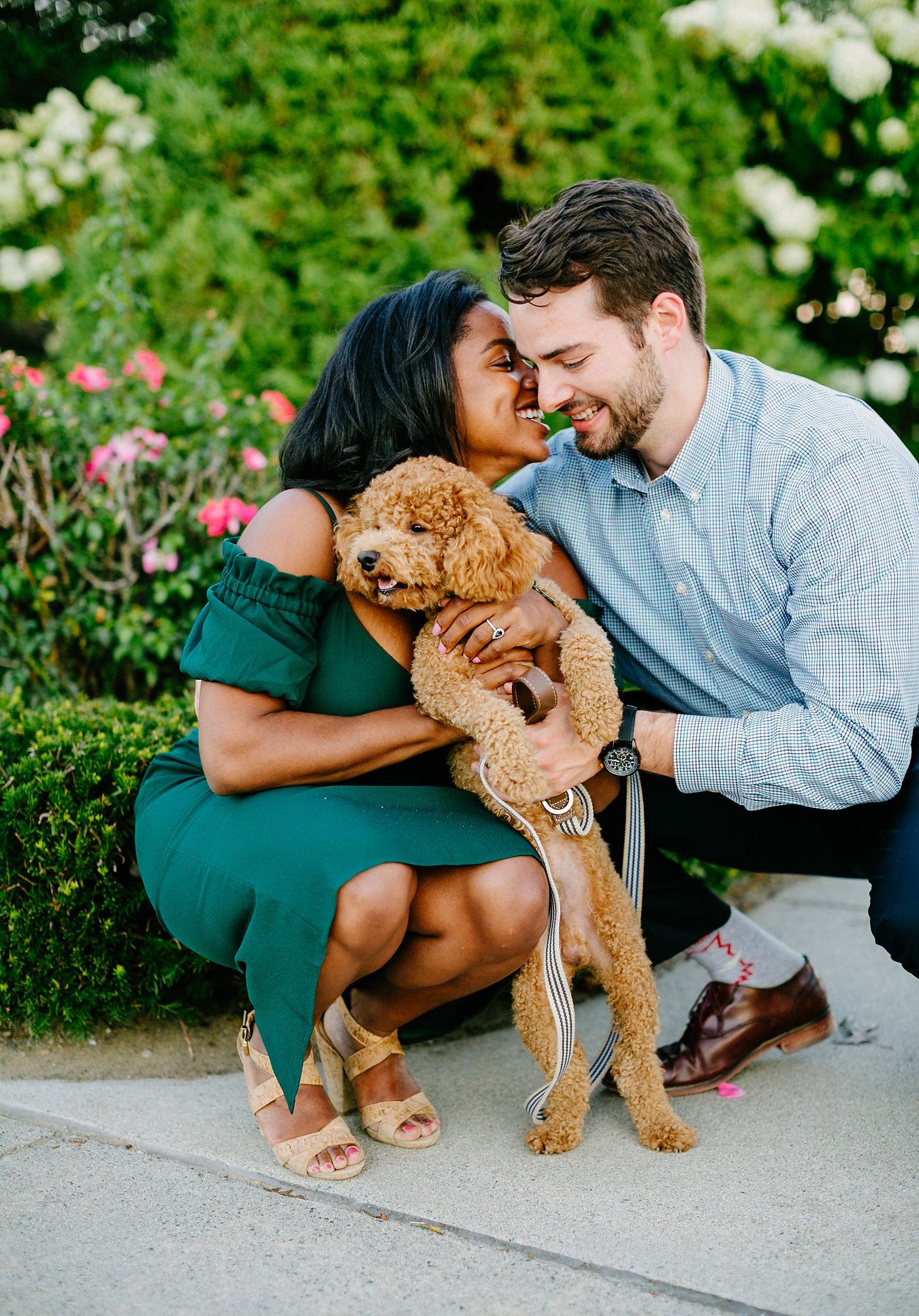 timeless boston portrait of couple and their pup