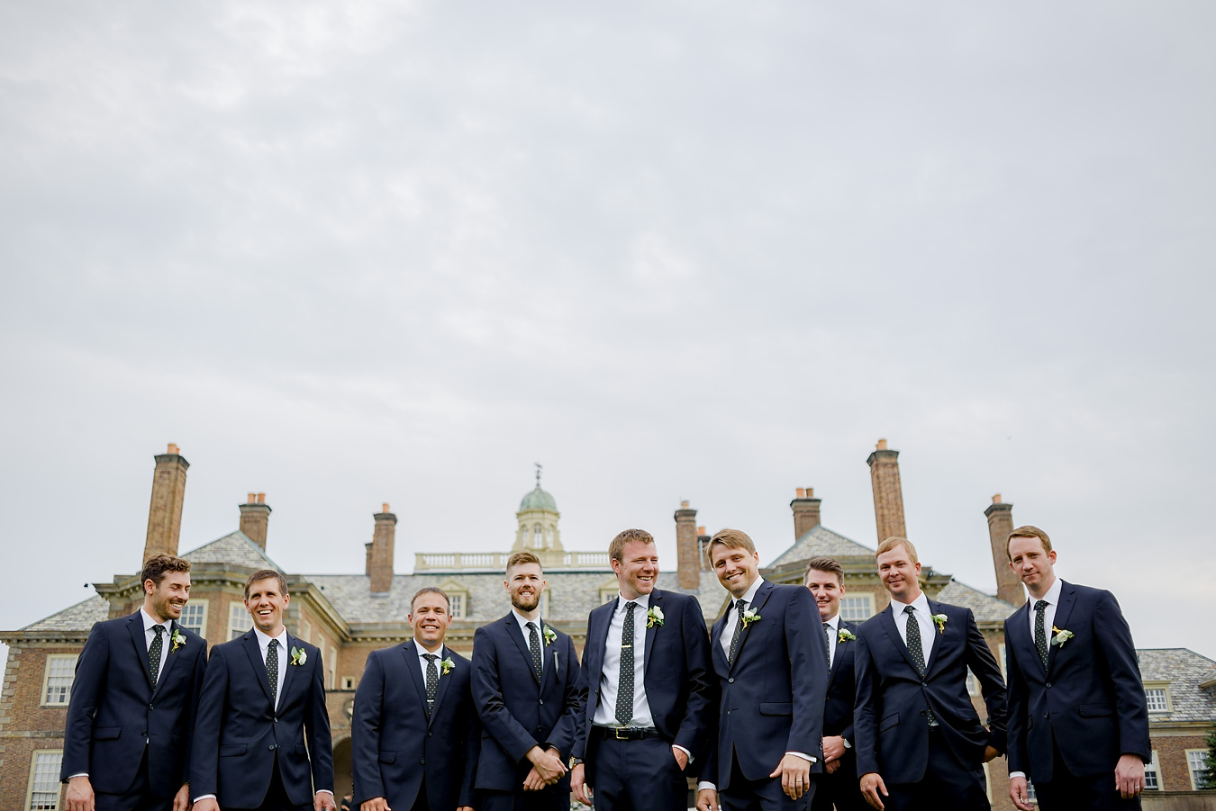 groomsmen at the crane estate