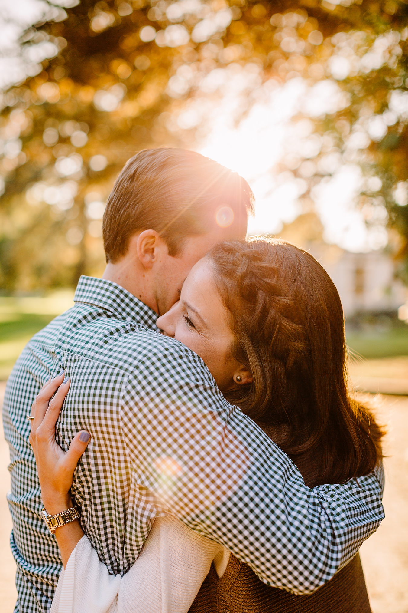 st. anselm engagement photos on campus in the fall