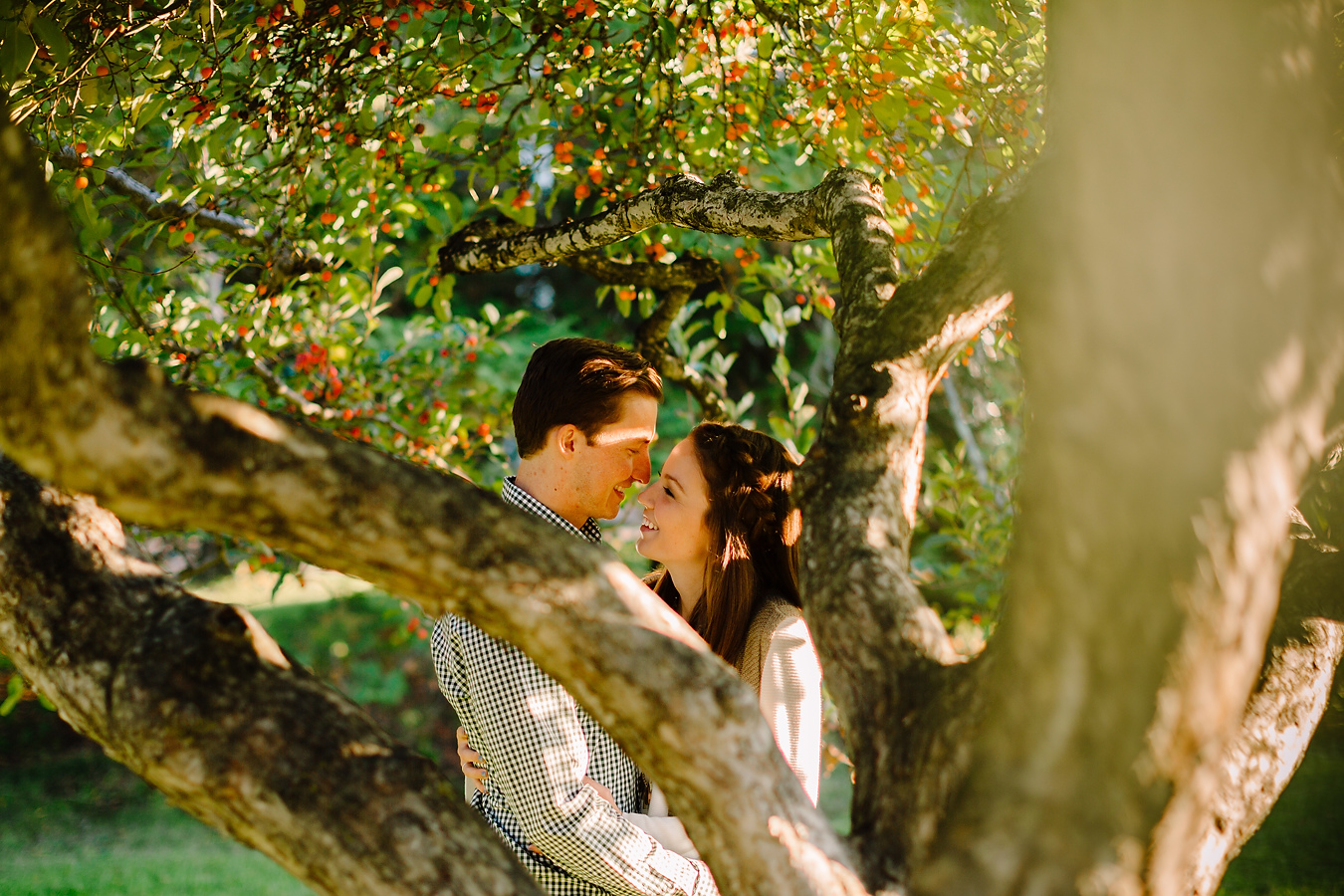 creative st. anselm engagement session in the fall