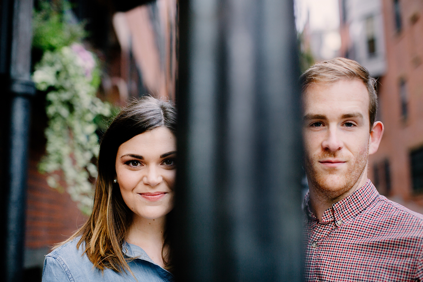 creative and modern beacon hill boston engagement photography