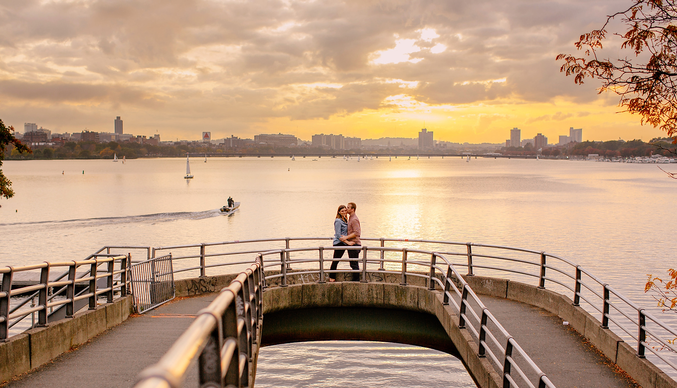 creative new england engagement sessions on the charles river esplanade