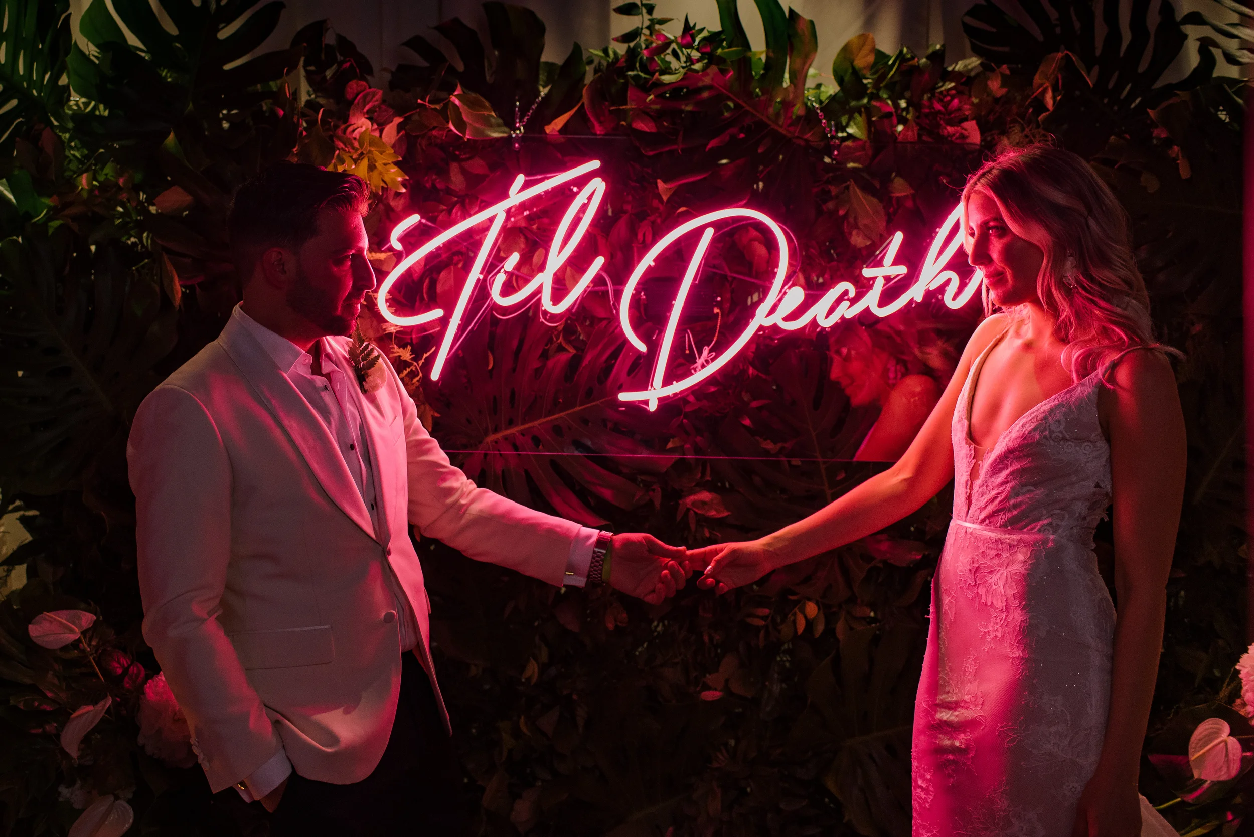 creative and dark moody wedding photo in boston