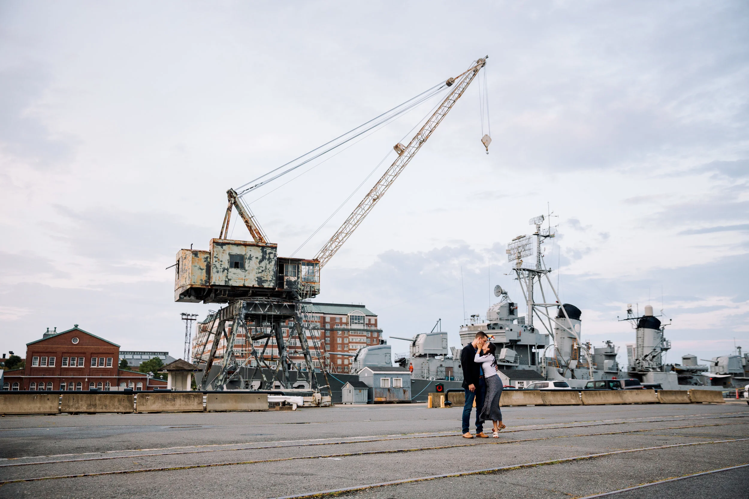 Charlestown navy yard engagement photography