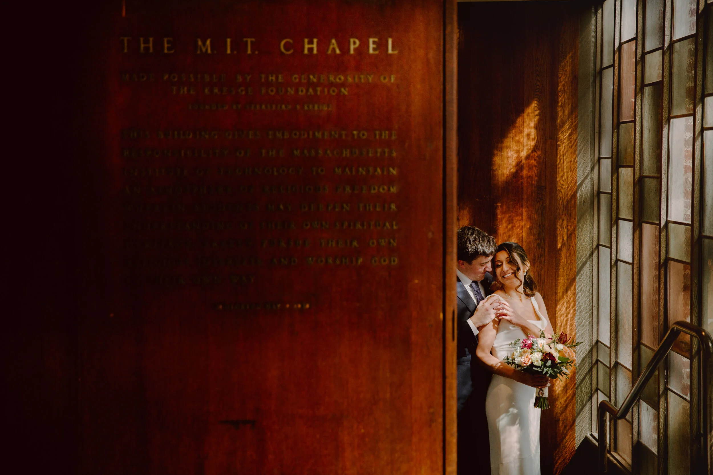 MIT Chapel Ceremony and Glass House Restaurant Micro Wedding with Nelly and Andrew