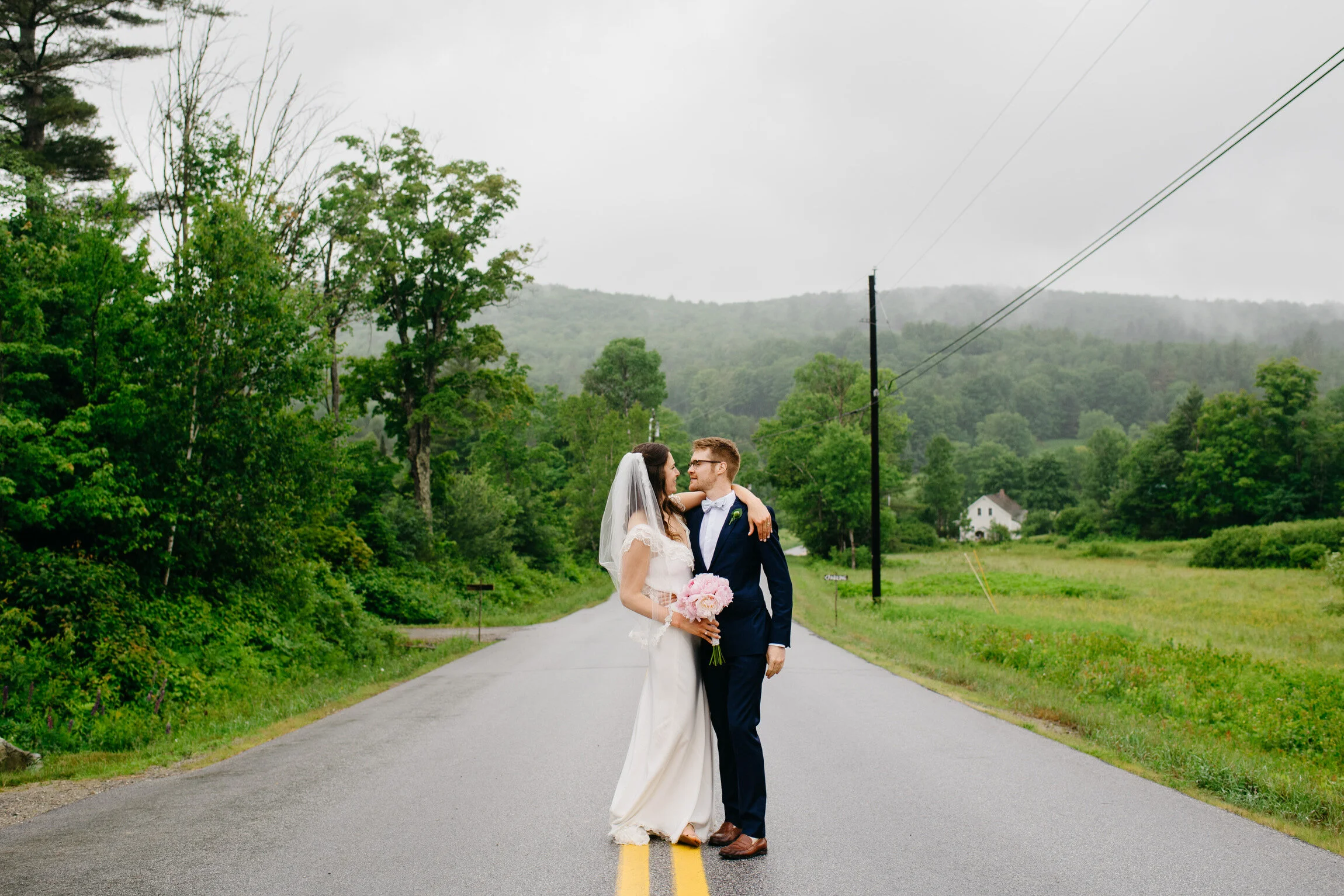 Jesse &amp; Charlie's Magically Rainy Farm Wedding in Vermont