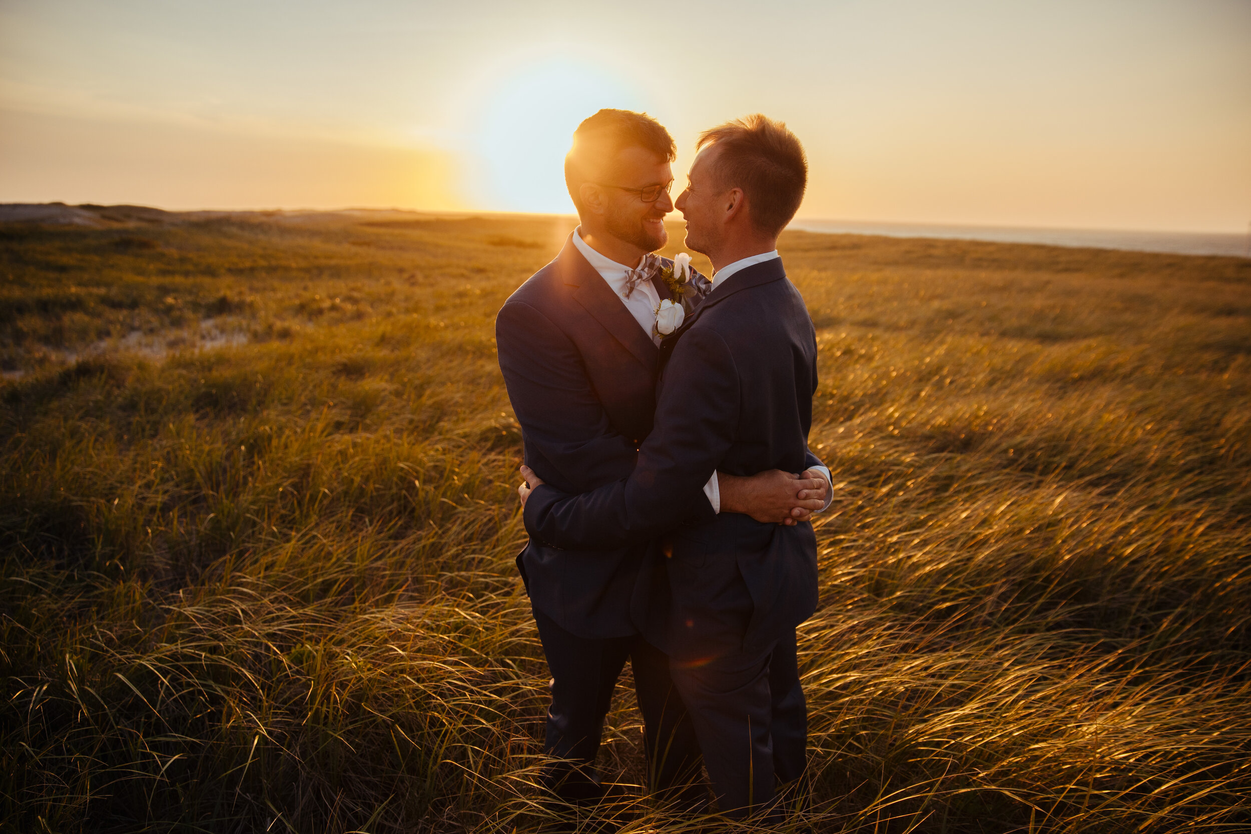 Race Point Beach Epic sunset and same sex elopement