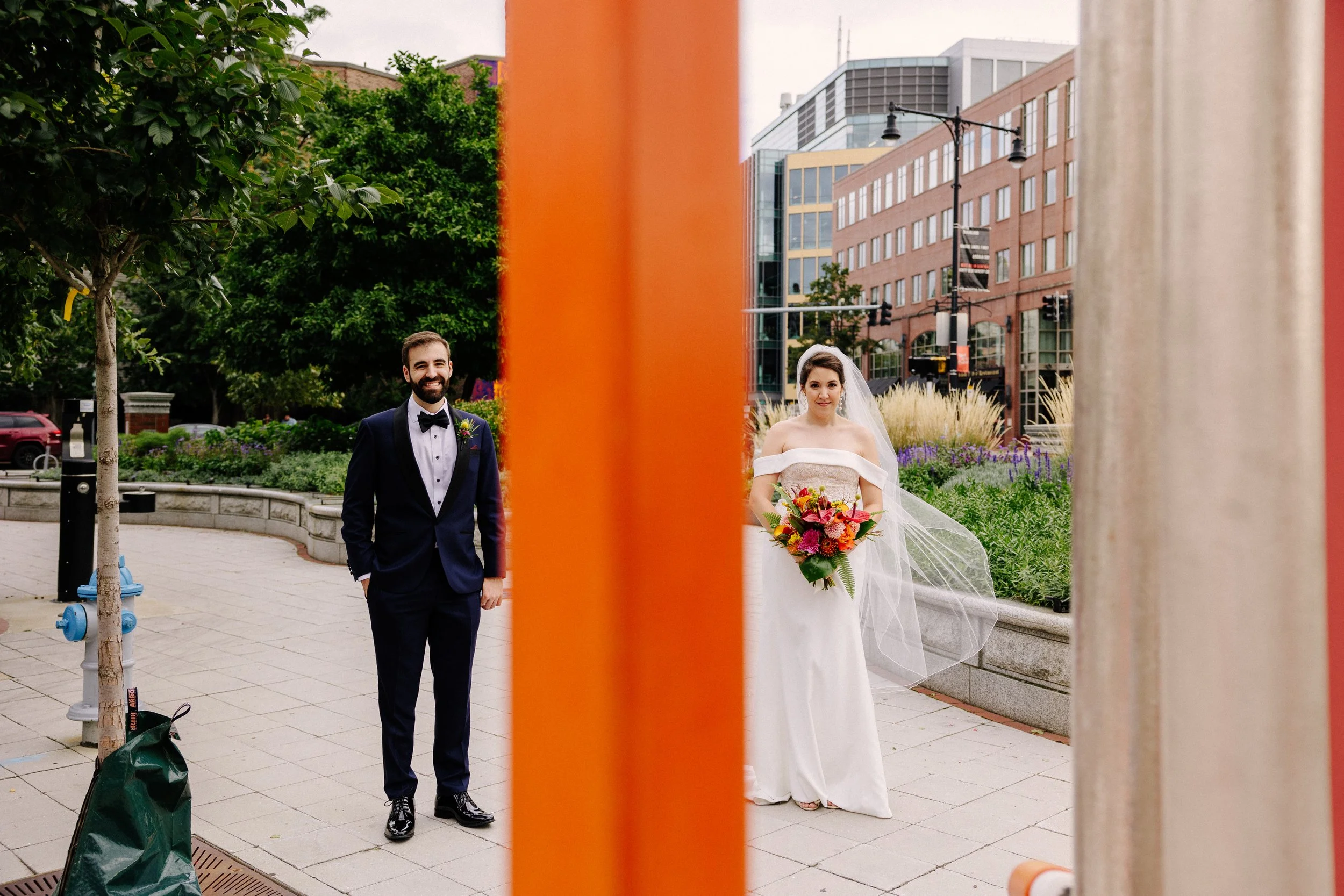 Colorful and fun  Cambridge Restaurant Wedding with Kendra and Danny