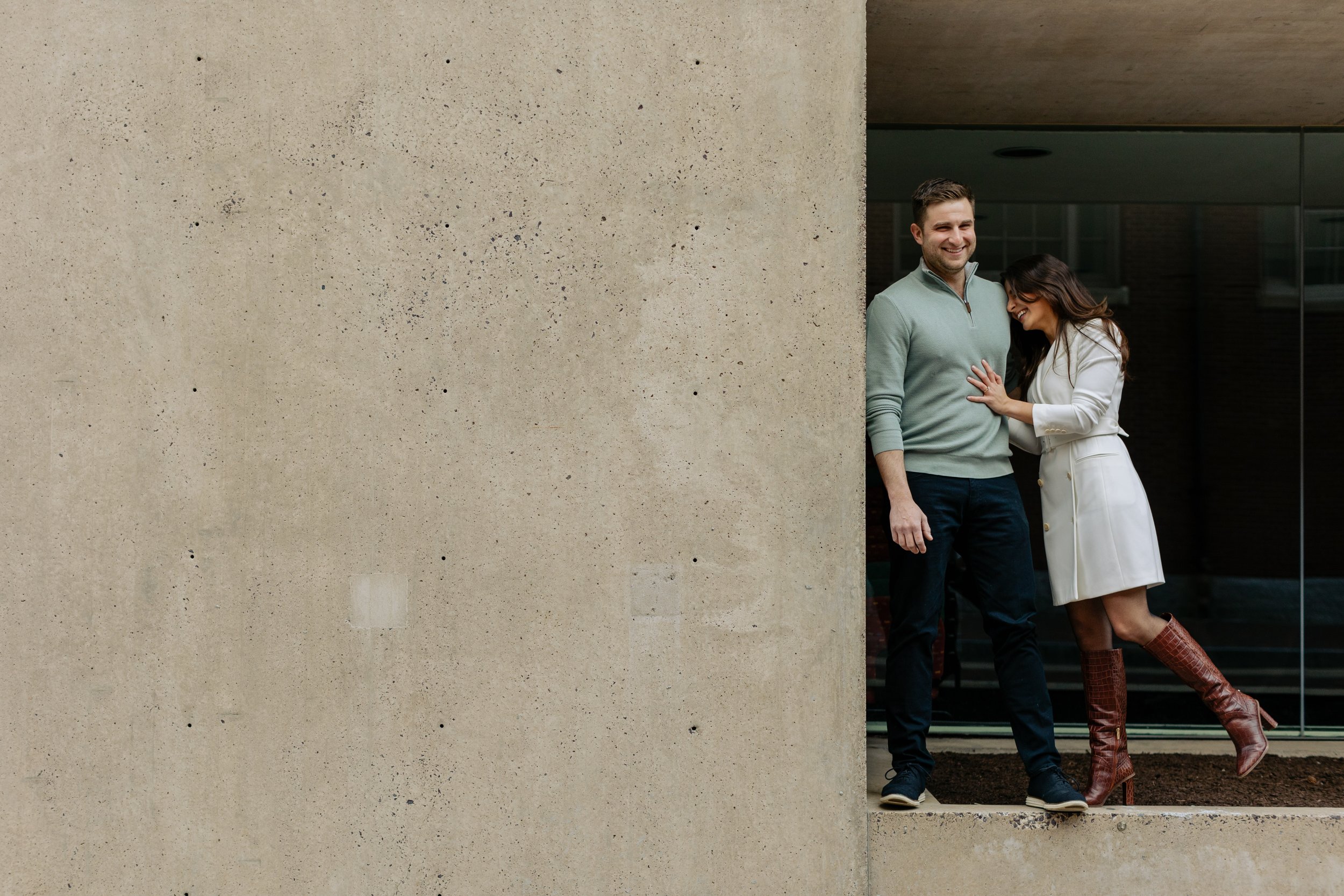 Fun and sweet boston down town engagement session ideas at the christian science center