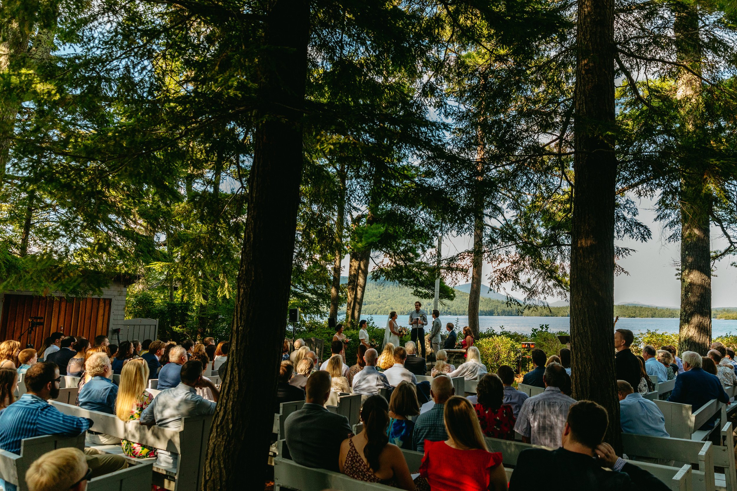 Private estate wedding in holderness new hampshire on squam lake and