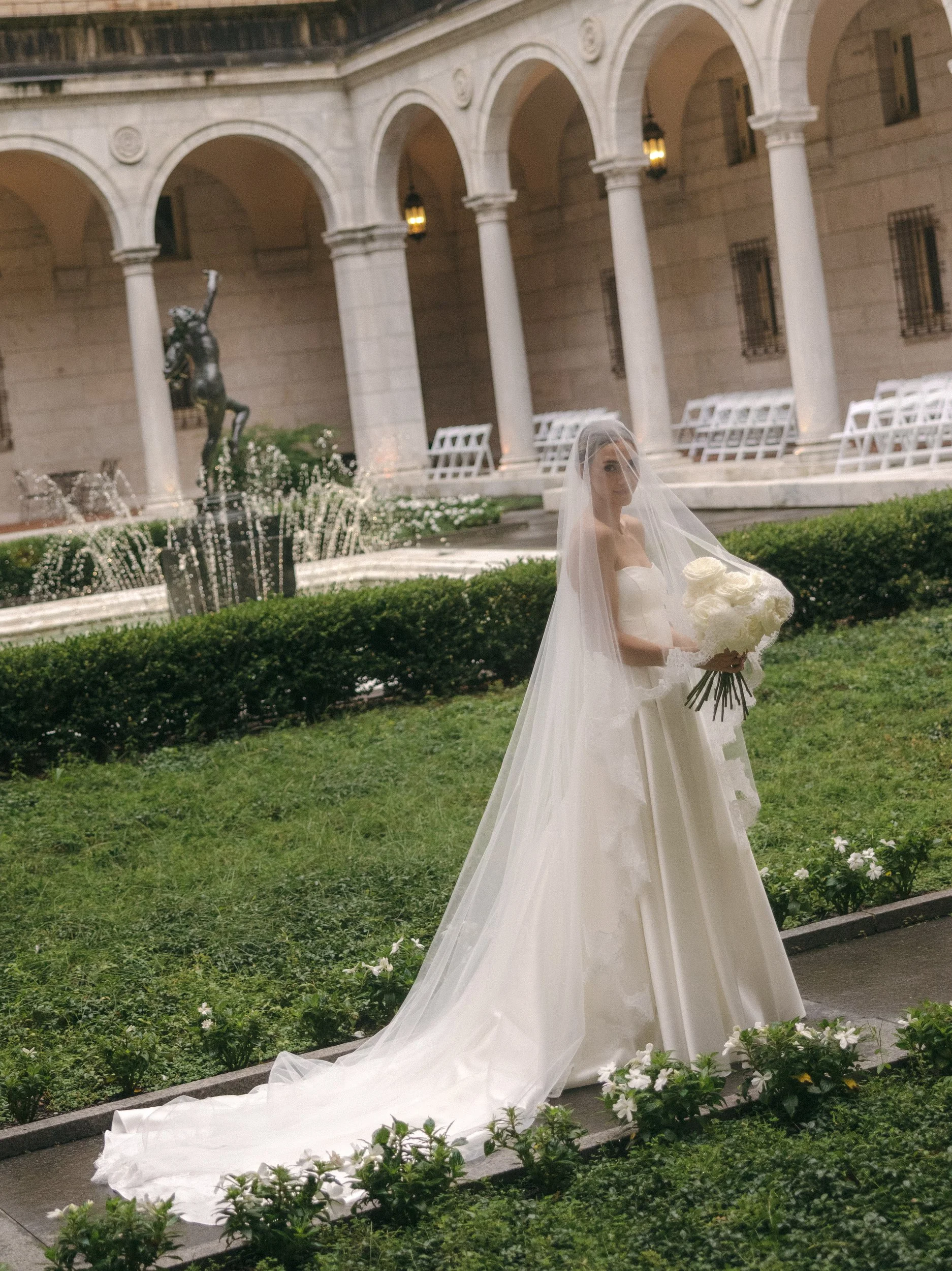 Boston Public Library Wedding - Captured by Editorial wedding photographer, Mikhail Glabets Weddings 2025